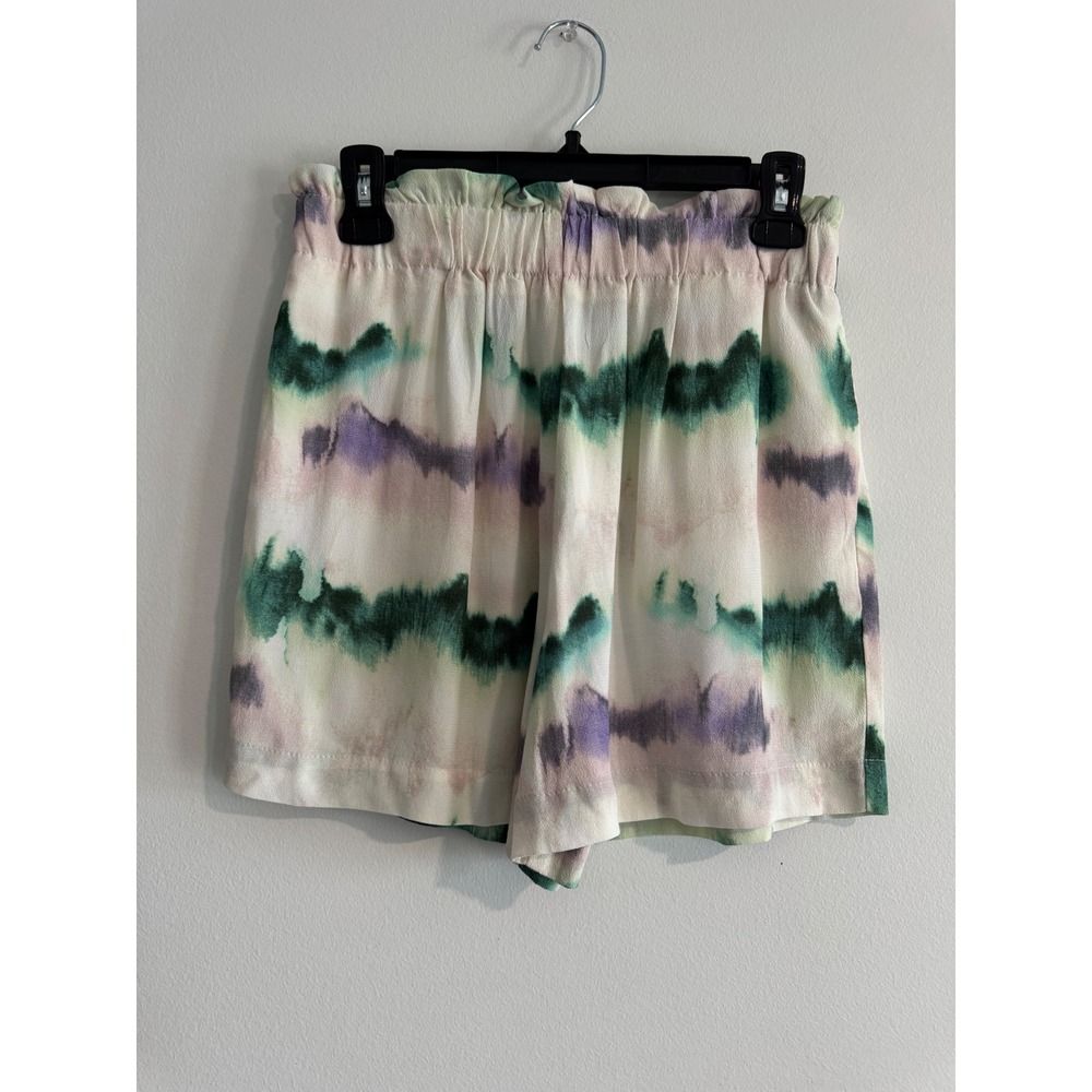 Zara Tie Dye Paperbag Waist Shorts Womens Small Boho Festival Summer Relaxed - Picture 5 of 5